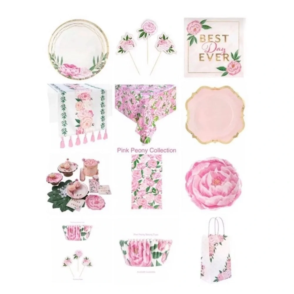 Set of 16 Foldover Peony Place Cards by Celebrate It (652513)